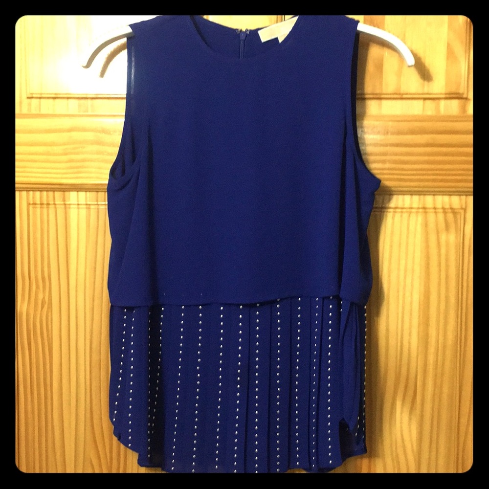 Michael Kors embellished pleated top